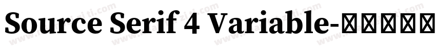 Source Serif 4 Variable字体转换